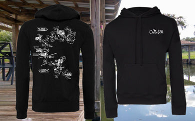 Pull Over Hoodie Chain of Lakes Map