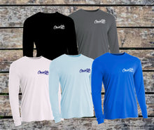 Load image into Gallery viewer, Men&#39;s Dri Fit Performance Long Sleeve shirt w/ Chain of Lakes Map