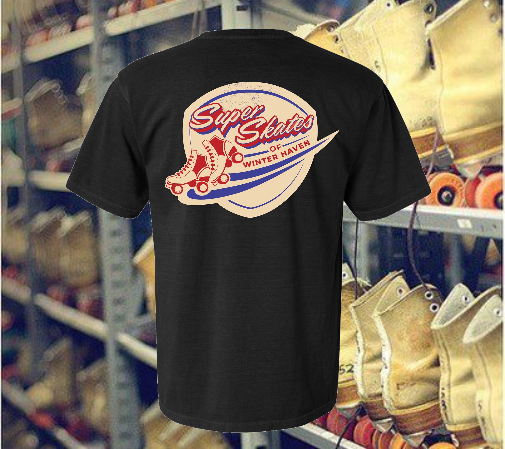 Winter Haven Throwback "Super Skates" t-shirt by local Artist Brooke Brady Moore-Unisex