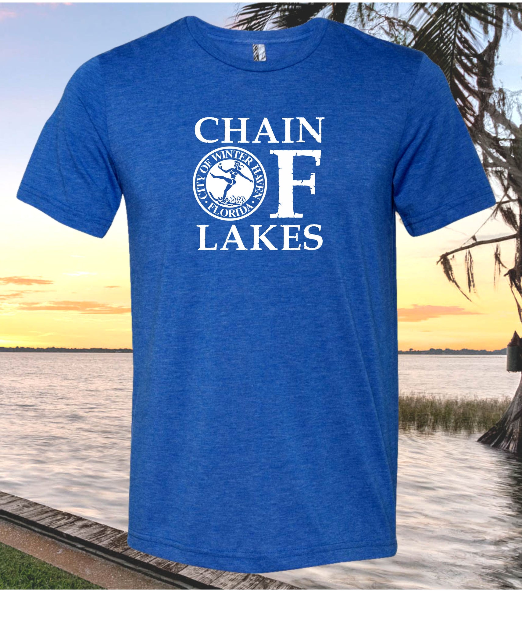 Chain of Lakes w/ Vintage City of WH Logo, Unisex T-shirt