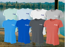 Load image into Gallery viewer, Ladies Dri Fit Performance Short Sleeve shirt w/ Chain of Lakes Map